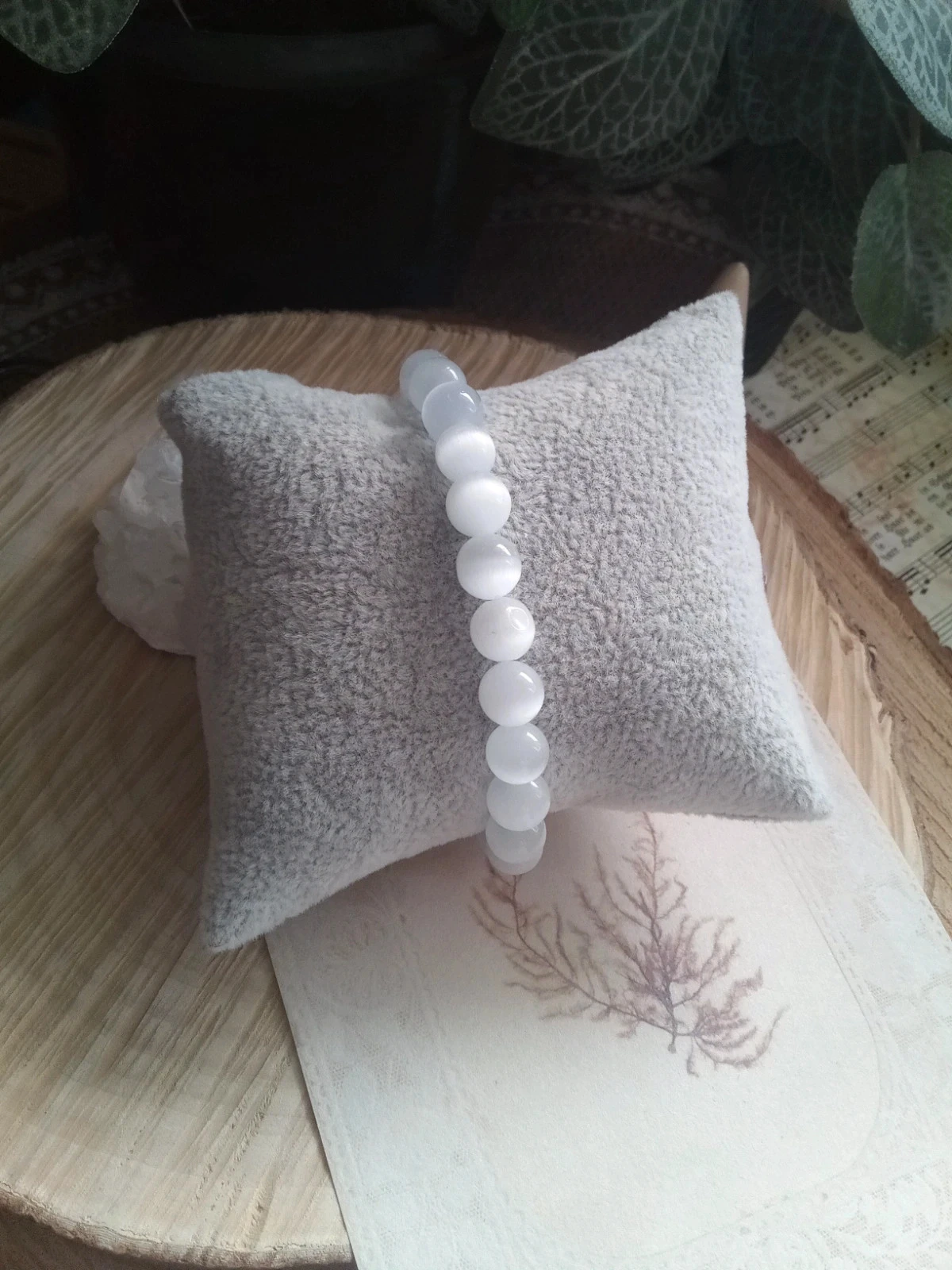 Bracelet pierres naturelles de sélénite – photo 3